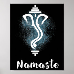 Yoga Ganesha Chakra Namaste Energie Lotus Karma Om Poster