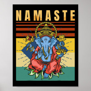Yoga - Ganesha - Spirituelle Meditation - Namaste Poster