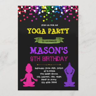 Yoga-Geburtstagsfeier Einladung