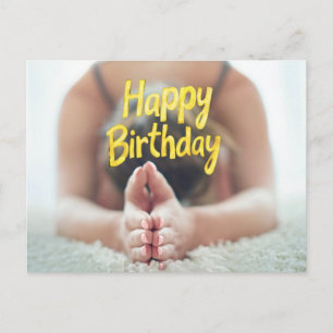 Yoga Geburtstagskarte Postkarte