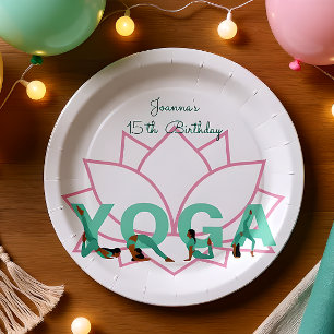 Yoga-Geburtstagsparty Pappteller