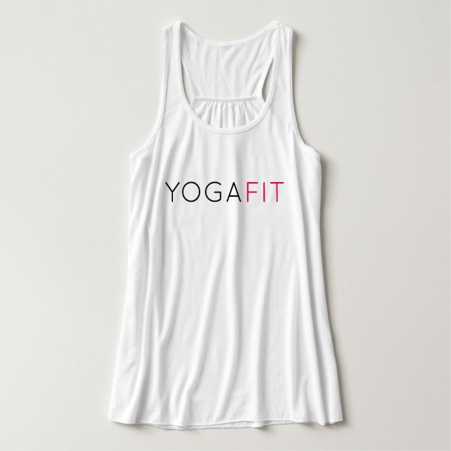 Yoga-geeigneter loser Behälter Tank Top (Design Vorderseite)