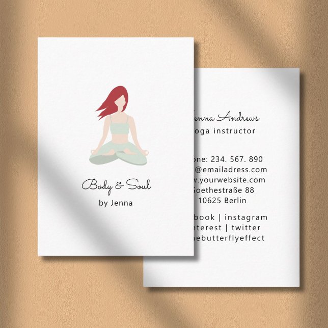Yoga-Geschäftskarten Visitenkarte (Yoga Reiki Wellness Meditation Business Card)