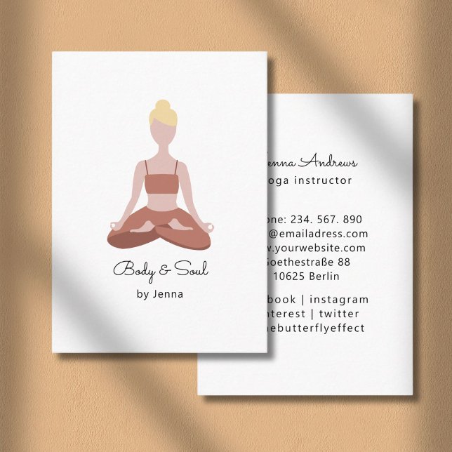 Yoga-Geschäftskarten Visitenkarte (Yoga Reiki Wellness Meditation Business Card)