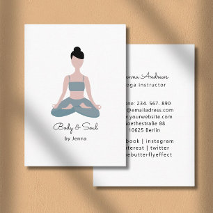 Yoga-Geschäftskarten Visitenkarte