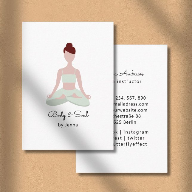 Yoga-Geschäftskarten Visitenkarte (Yoga Reiki Wellness Meditation Business Card)