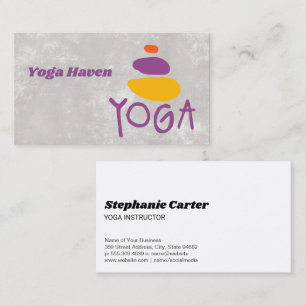 Yoga gestapelte Steine Logo Gesundheit Wellness Visitenkarte