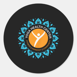 Yoga-Gesundheitszentrum Glückliches Beginnt Hier D Runder Aufkleber
