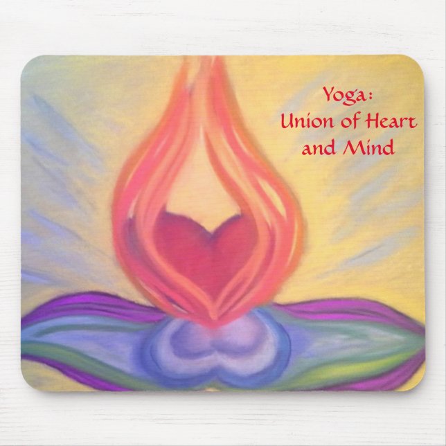 Yoga: Gewerkschaft von Herz und Verstandmousepad Mousepad (Vorne)