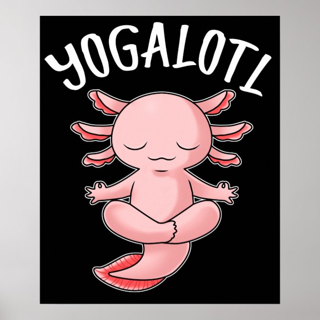 Yoga Gift Women Meditation Ohrs Axolotl Yoga Poster (Vorne)