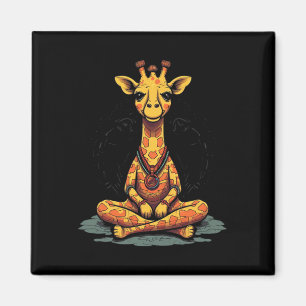 Yoga Giraffe Meditation Achtsamkeit Zen Namaste Magnet