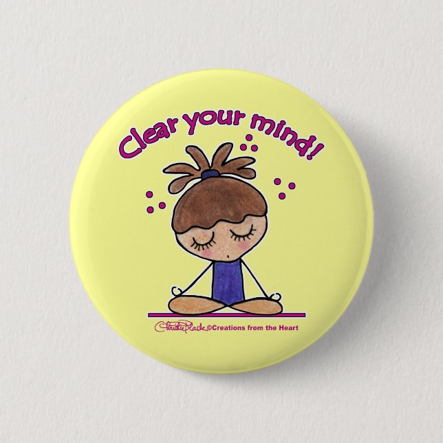 Yoga Girl-Clear Your Mind Button (Vorderseite)