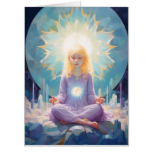 Yoga Girl Crystals Blue Lila Geburtstag