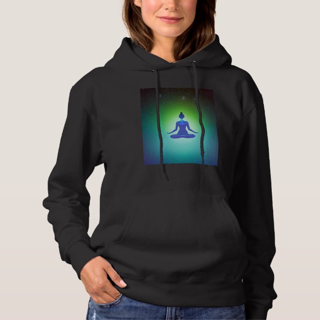 Yoga Girl Female Sun Salutation Meditation Chakra  Hoodie (Vorderseite)