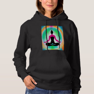 Yoga Girl Female Sun Salutation Meditation Chakra  Hoodie