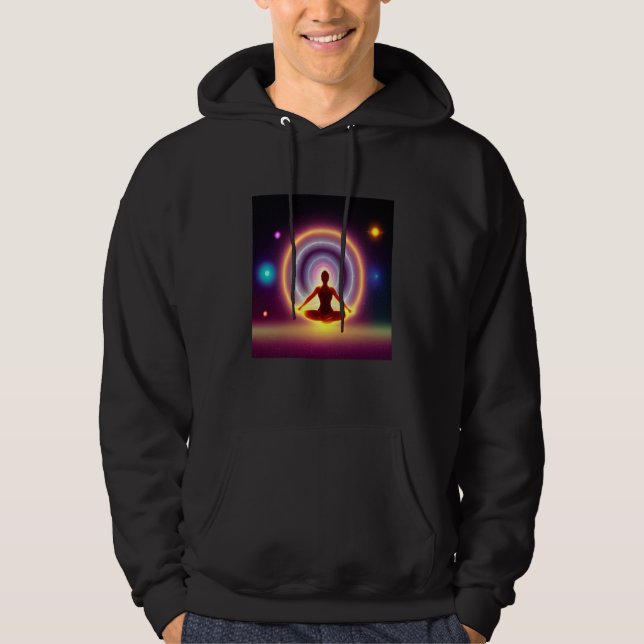 Yoga Girl Female Sun Salutation Meditation Chakra  Hoodie (Vorderseite)