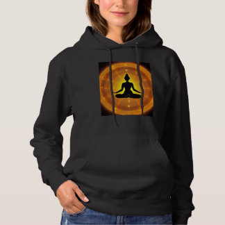Yoga Girl Female Sun Salutation Meditation Chakra  Hoodie