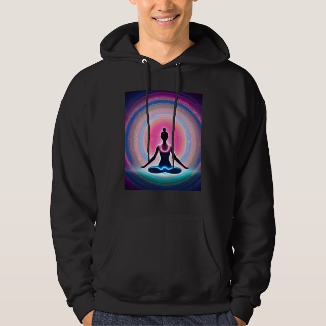 Yoga Girl Female Sun Salutation Meditation Chakra  Hoodie (Vorderseite)