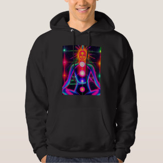 Yoga Girl Female Sun Salutation Meditation Chakra Hoodie