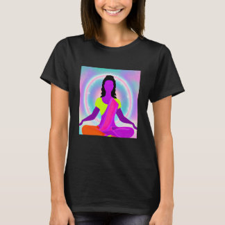 Yoga Girl Female Sun Salutation Meditation Chakra T-Shirt