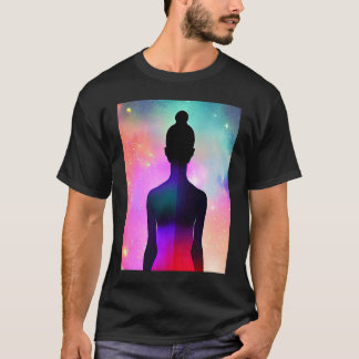 Yoga Girl Female Sun Salutation Meditation Chakra  T-Shirt
