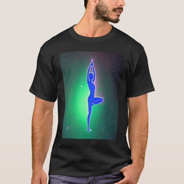 Yoga Girl Female Sun Salutation Meditation Chakra  T-Shirt (Vorderseite)