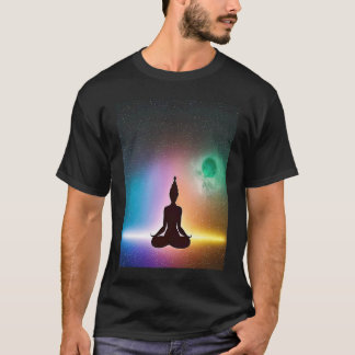 Yoga Girl Female Sun Salutation Meditation Chakra  T-Shirt