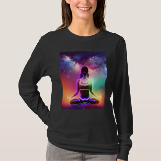 Yoga Girl Female Sun Salutation Meditation Chakra T-Shirt