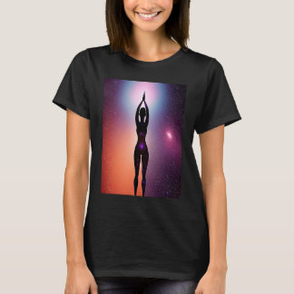Yoga Girl Female Sun Salutation Meditation Chakra  T-Shirt