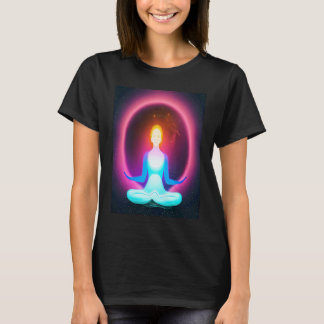Yoga Girl Female Sun Salutation Meditation Chakra  T-Shirt