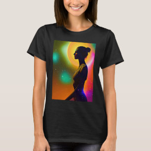 Yoga Girl Female Sun Salutation Meditation Chakra T-Shirt