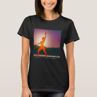 Yoga Girl Female Sun Salutation Meditation Chakra T-Shirt