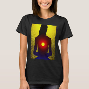 Yoga Girl Female Sun Salutation Meditation Chakra T-Shirt