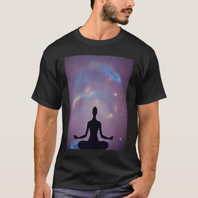 Yoga Girl Female Sun Salutation Meditation Chakra  T-Shirt (Vorderseite)