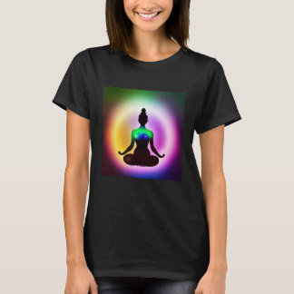 Yoga Girl Female Sun Salutation Meditation Chakra T-Shirt