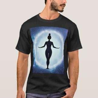 Yoga Girl Female Sun Salutation Meditation Chakra T-Shirt