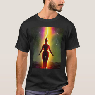 Yoga Girl Female Sun Salutation Meditation Chakra T-Shirt