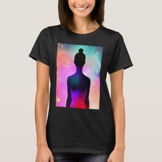 Yoga Girl Female Sun Salutation Meditation Chakra  T-Shirt
