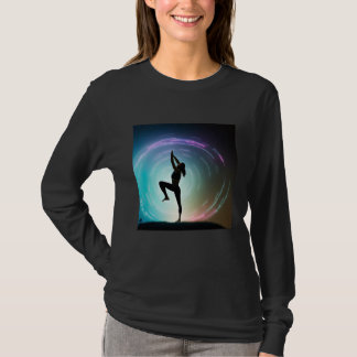 Yoga Girl Female Sun Salutation Meditation Chakra  T-Shirt