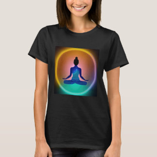 Yoga Girl Female Sun Salutation Meditation Chakra T-Shirt