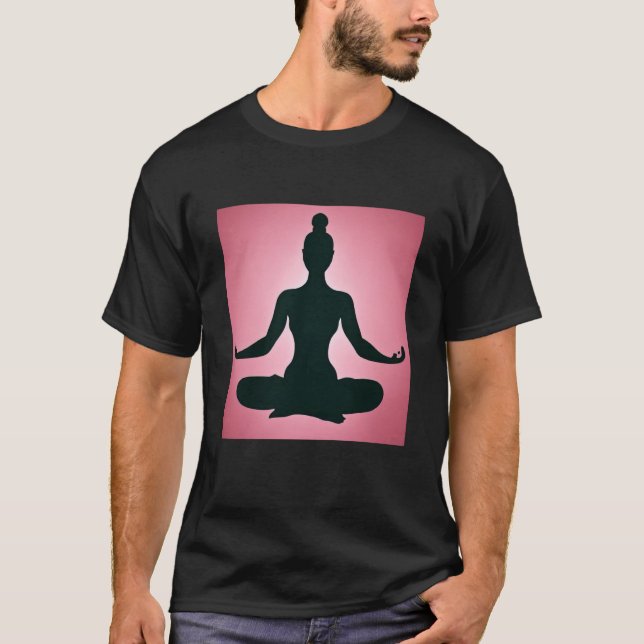 Yoga Girl Female Sun Salutation Meditation Chakra T-Shirt (Vorderseite)