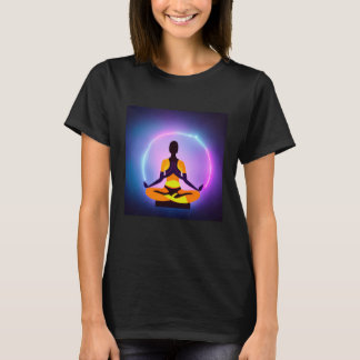 Yoga Girl Female Sun Salutation Meditation Chakra  T-Shirt