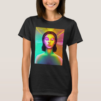 Yoga Girl Female Sun Salutation Meditation Chakra  T-Shirt