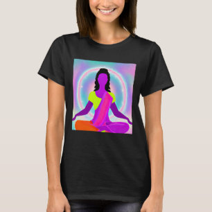 Yoga Girl Female Sun Salutation Meditation Chakra T-Shirt