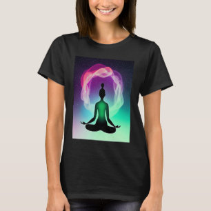 Yoga Girl Female Sun Salutation Meditation Chakra T-Shirt
