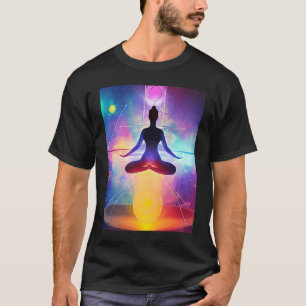 Yoga Girl Female Sun Salutation Meditation Chakra T-Shirt
