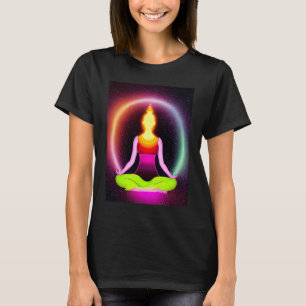 Yoga Girl Female Sun Salutation Meditation Chakra T-Shirt