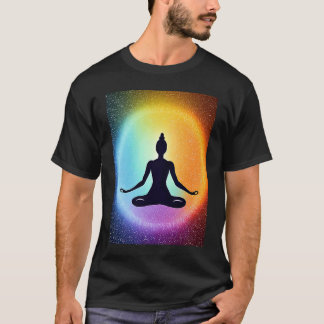Yoga Girl Female Sun Salutation Meditation Chakra  T-Shirt