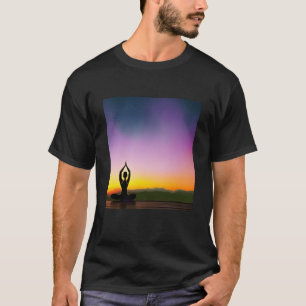 Yoga Girl Female Sun Salutation Meditation Chakra T-Shirt