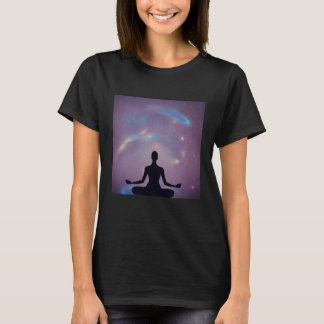 Yoga Girl Female Sun Salutation Meditation Chakra  T-Shirt